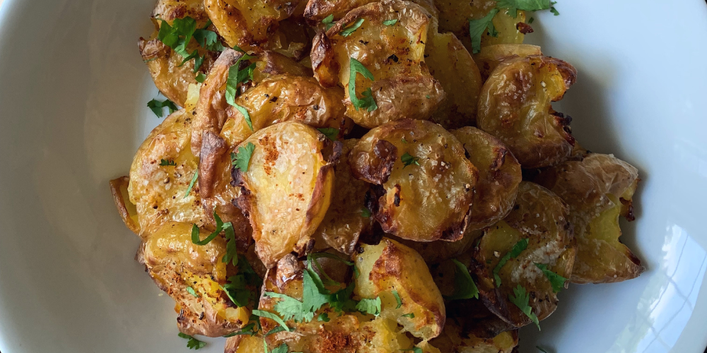 Crispy Smashed Potatoes with Garam Masala