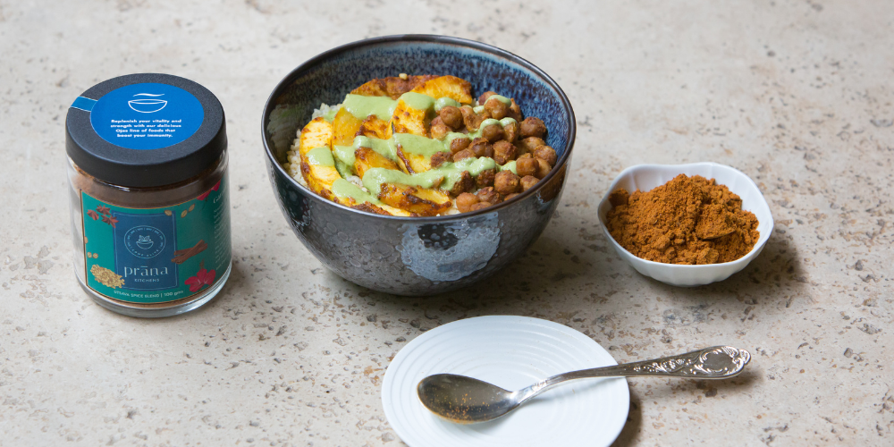 Acorn Squash & Chickpea Millet Bowl with Utsav Spice Blend