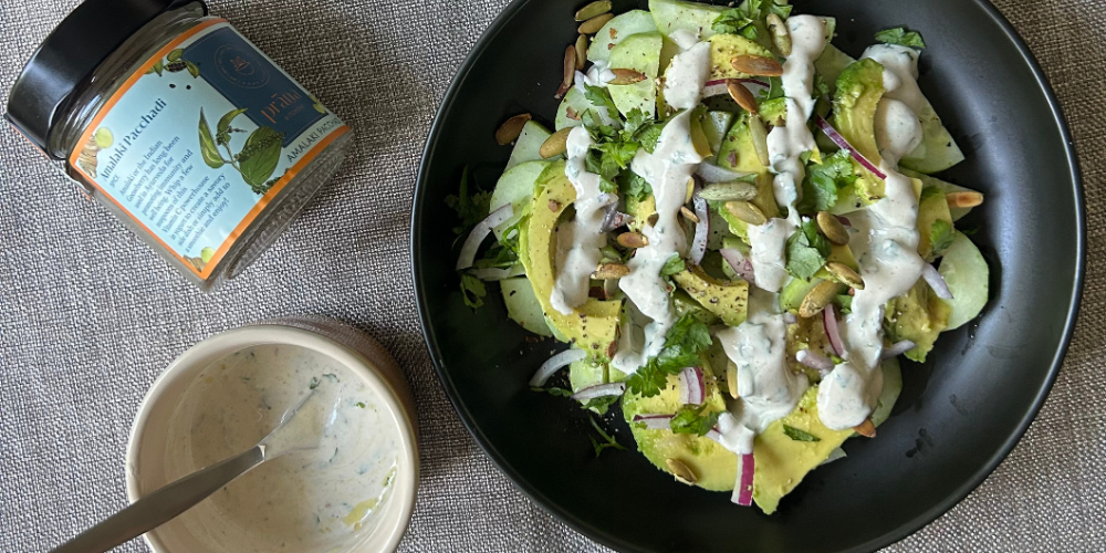 Summer Cucumber Salad with Amalaki Pacchadi