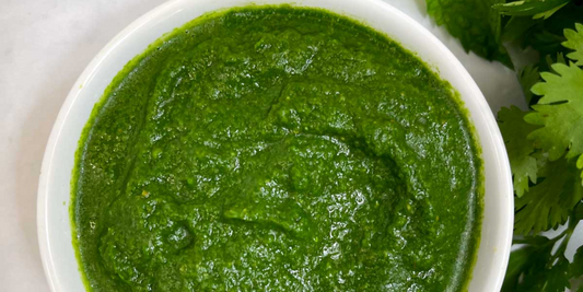 Cilantro Mint Chutney with Pulingari Podi