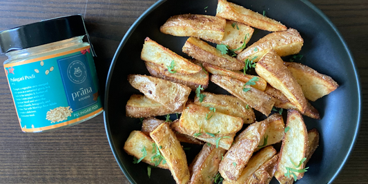 Potato Wedges with Pulingari Podi